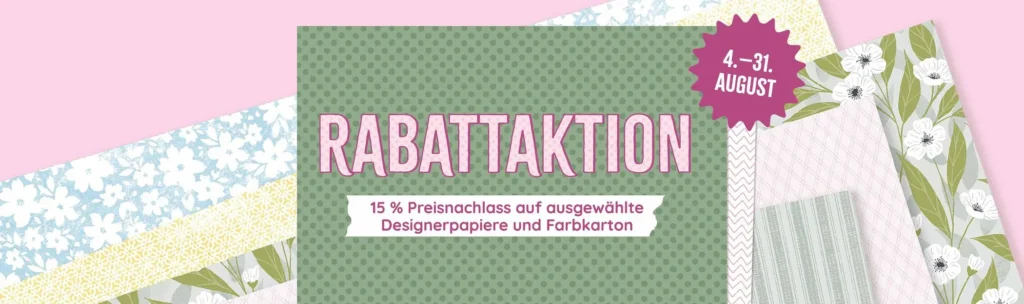 15%Rabatt Aktion auf ausgewählte Designer Papiere